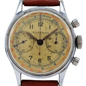 Vintage 1940's Men's 35mm Harvard Chronograph Mechanical Watch (Landeron Cal.48)